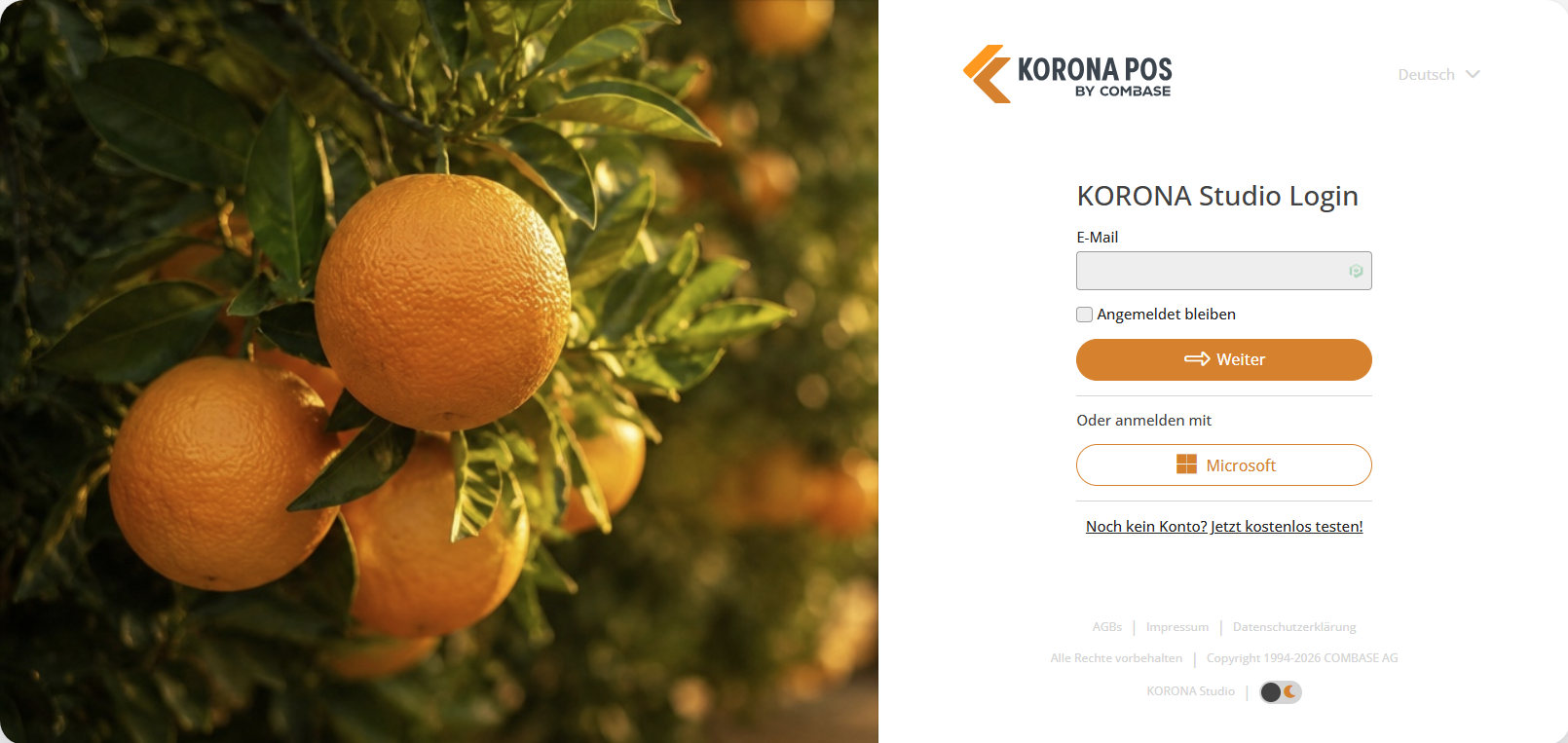 KORONA POS Login